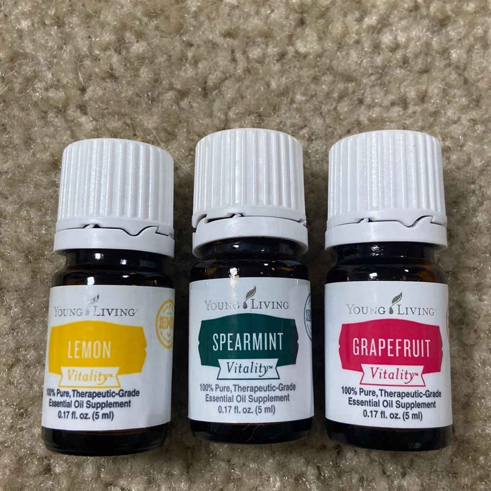 LOT of 3 Young Living Vitality essential oil Lemon, Spearmint, Grapefruit